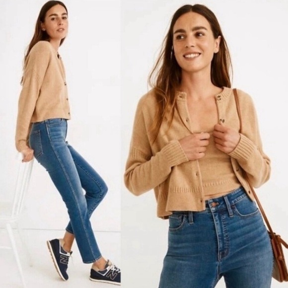 Madewell Sweaters - Madewell Clemence Cropped Cardigan Wool Blend